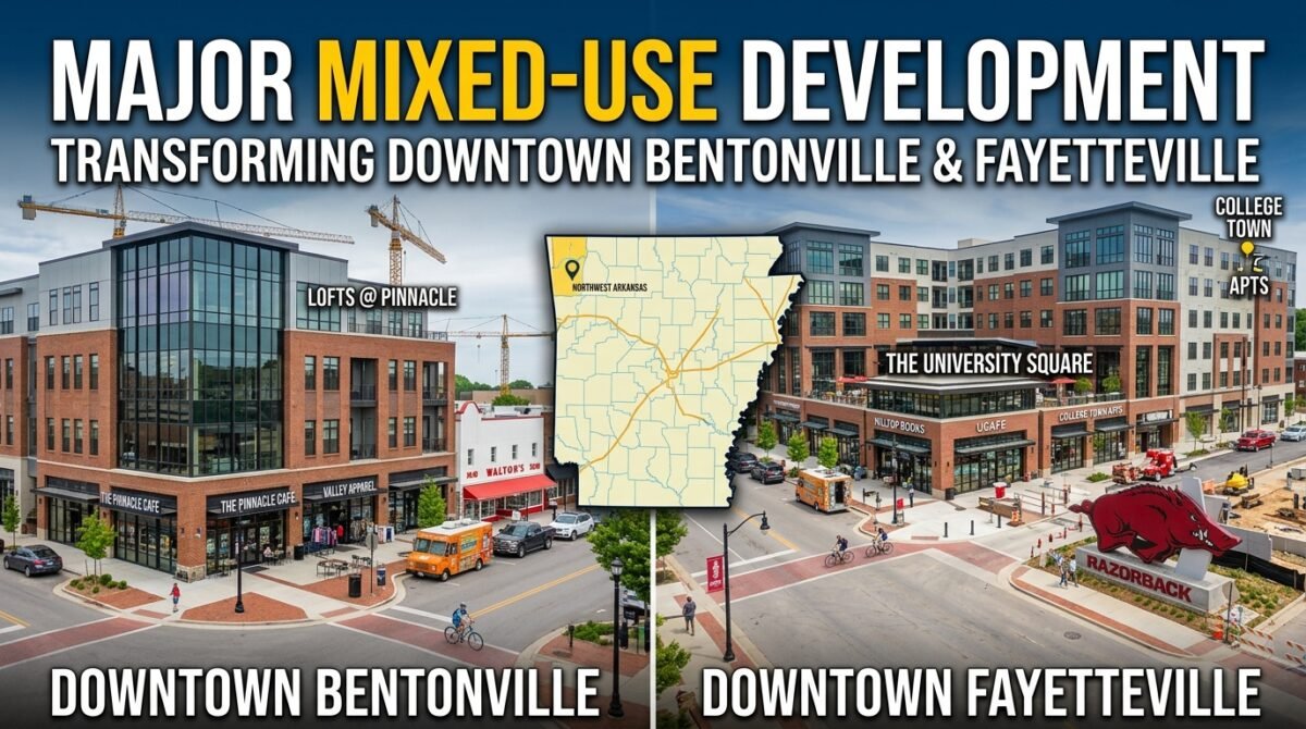 Major Mixed-Use Development Projects Transform Downtown Bentonville and Fayetteville